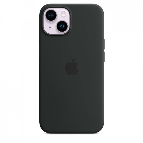 Чохол LUX Silicone Case на iPhone 14 Midnight with MagSafe